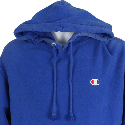 00s Champion Reverse Weave Heavy Blue Hoodie (M)