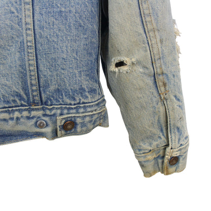 90s Levi's Blue Distressed Denim Jacket (XS)