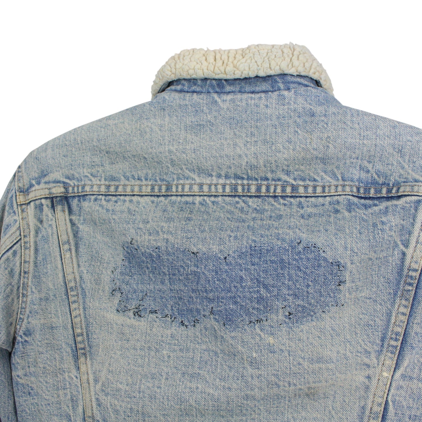 90s Levi's Blue Distressed Denim Jacket (XS)