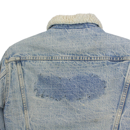 90s Levi's Blue Distressed Denim Jacket (XS)