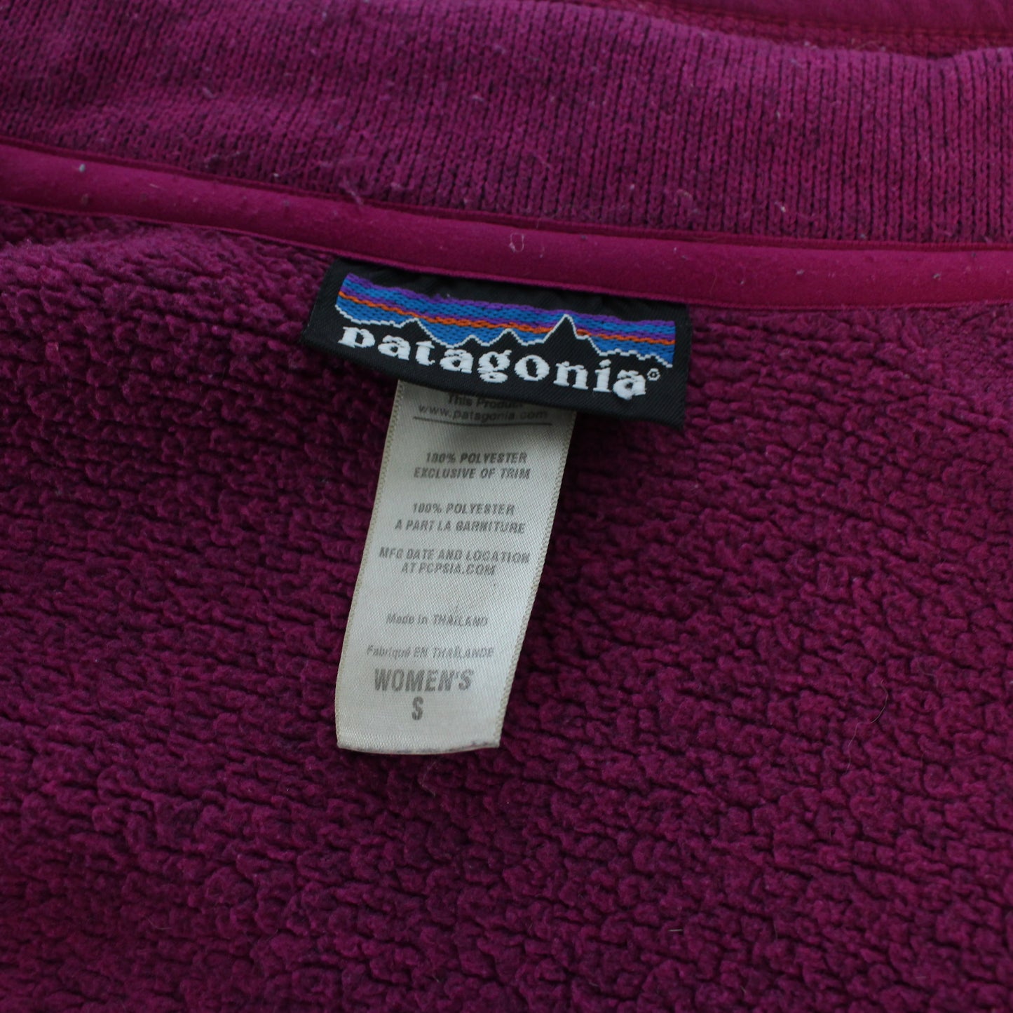 Patagonia Purple/Pink 1/4 Zip Fleece (Women's UK 10)