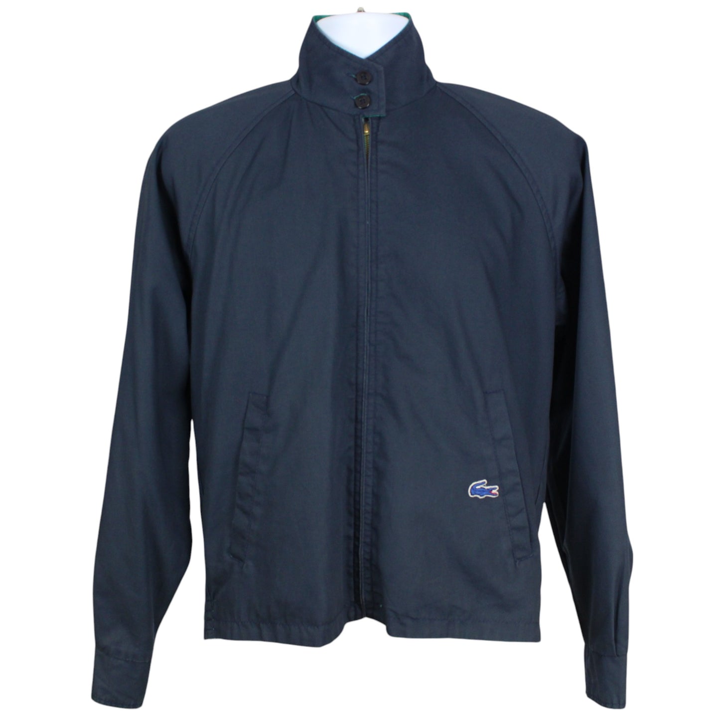 Lacoste Navy/Green Reversible Harrington Jacket (XXS)