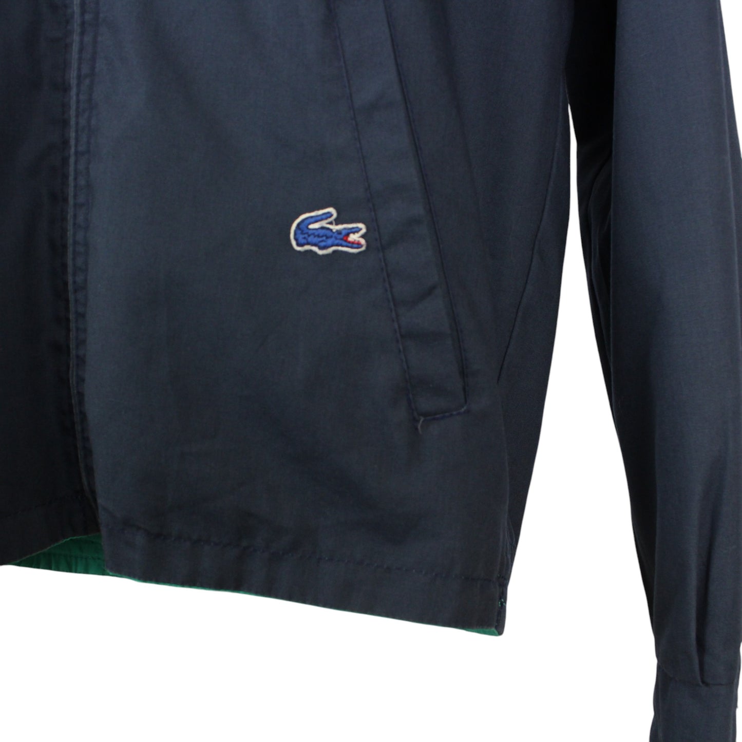 Lacoste Navy/Green Reversible Harrington Jacket (XXS)