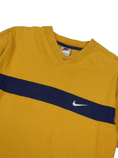 90s Nike Yellow Embroidered T-Shirt (S)