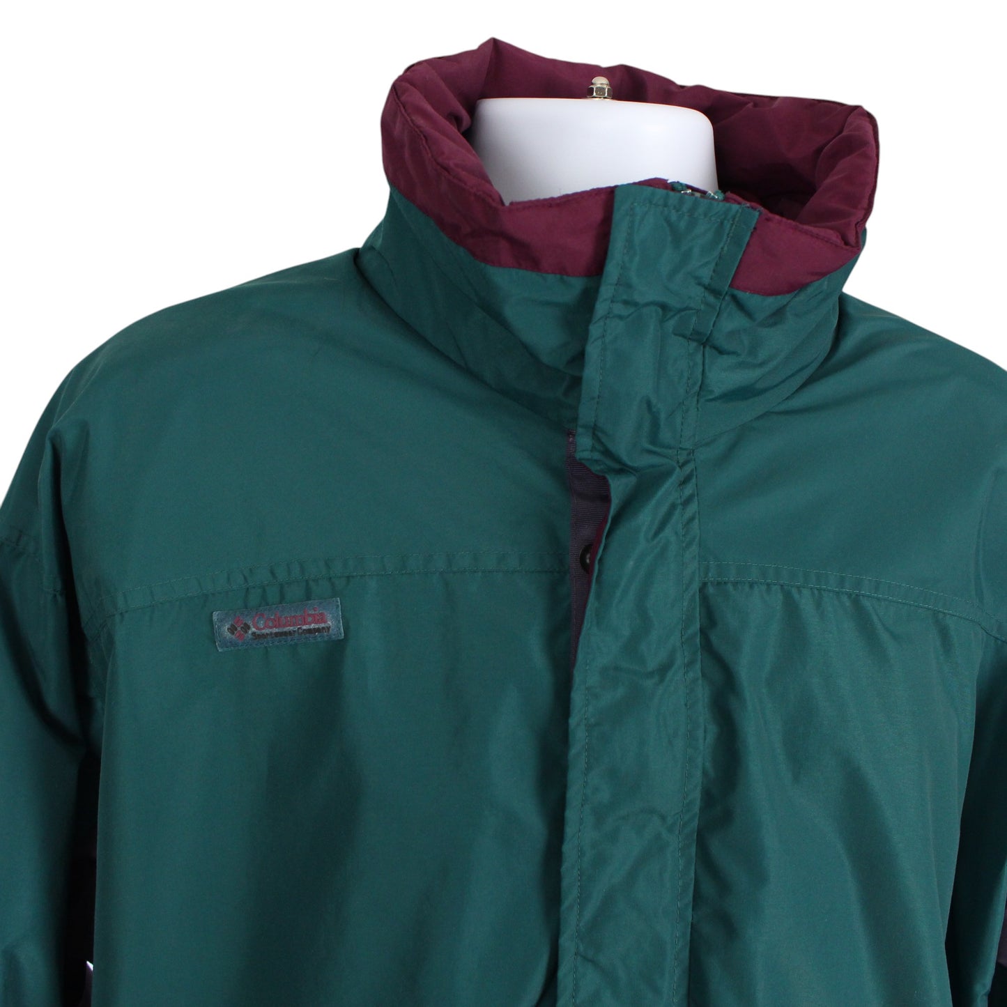 90s Columbia Green/Purple Light Jacket (XXL)