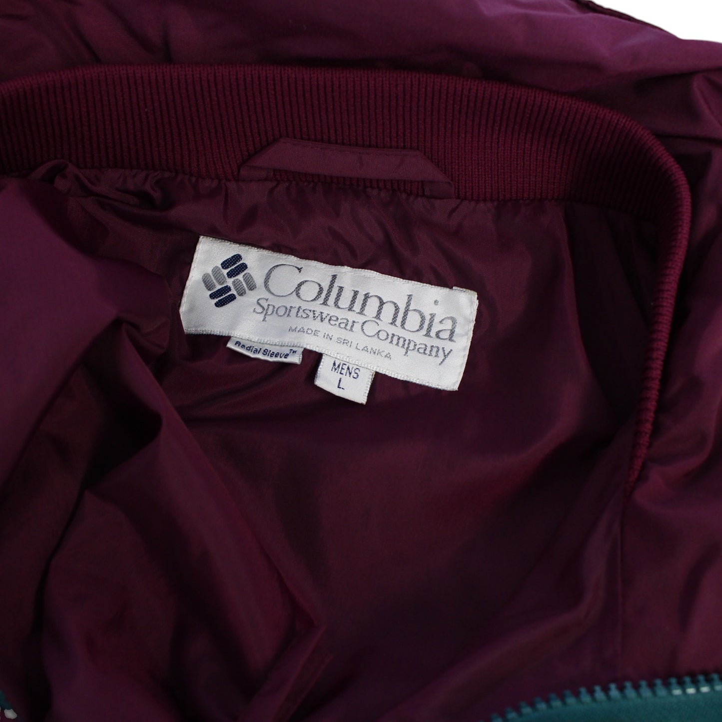 90s Columbia Green/Purple Light Jacket (XXL)