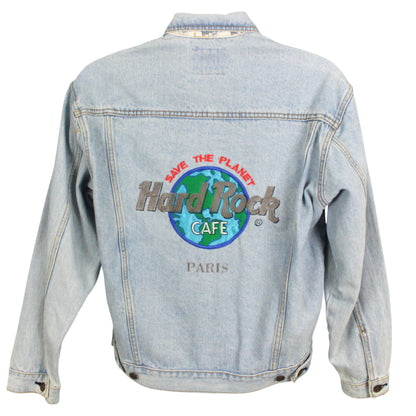 00s Hard Rock Cafe Save The Planet Paris Denim Jacket (XS)