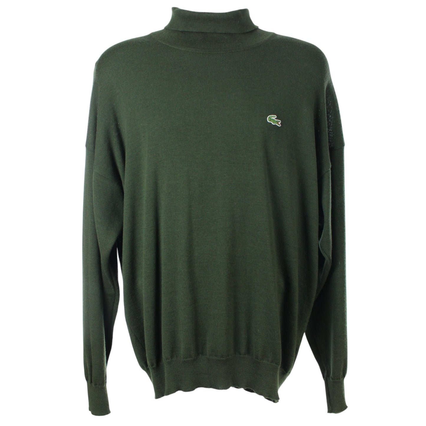 00s Lacoste Green Turtle Neck Knit Jumper (XL)