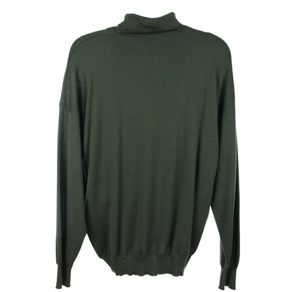 00s Lacoste Green Turtle Neck Knit Jumper (XL)