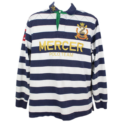 00s Polo Ralph Lauren Mercer Navy/White Rugby Shirt (XL)