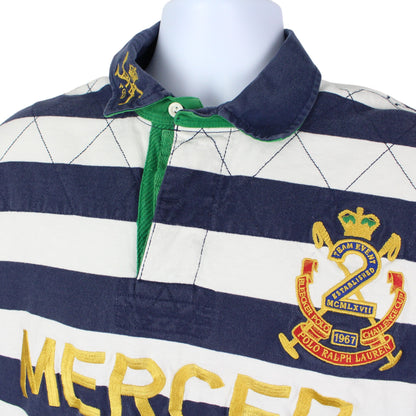 00s Polo Ralph Lauren Mercer Navy/White Rugby Shirt (XL)