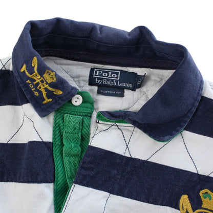 00s Polo Ralph Lauren Mercer Navy/White Rugby Shirt (XL)