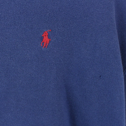 00s Polo Ralph Lauren Navy Embroidered Sweatshirt (XXL)