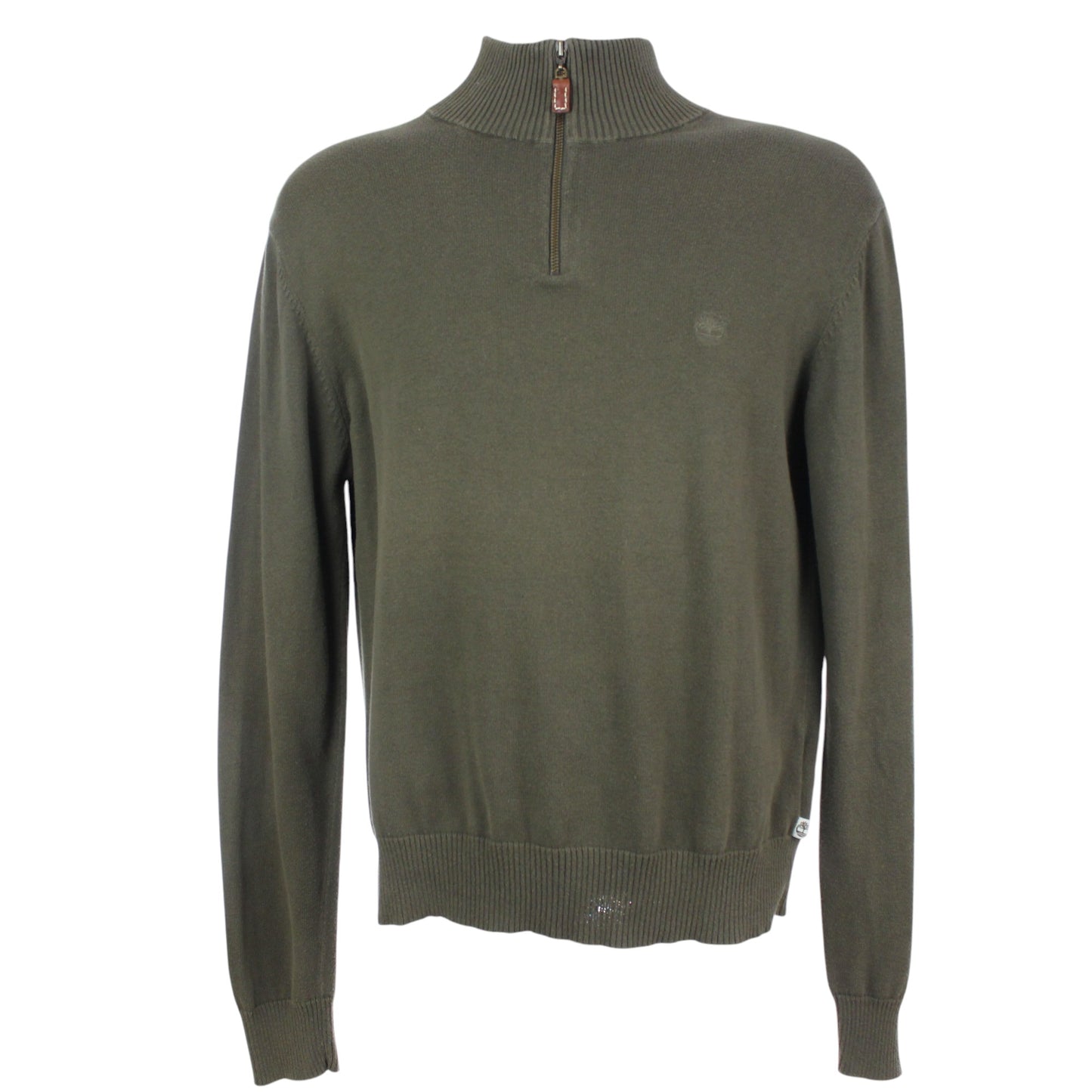 Timberland Green Embroidered 1/4 Zip Knit Jumper (S)