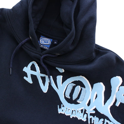 00s Animal Navy Embroidered Heavy Hoodie (L)