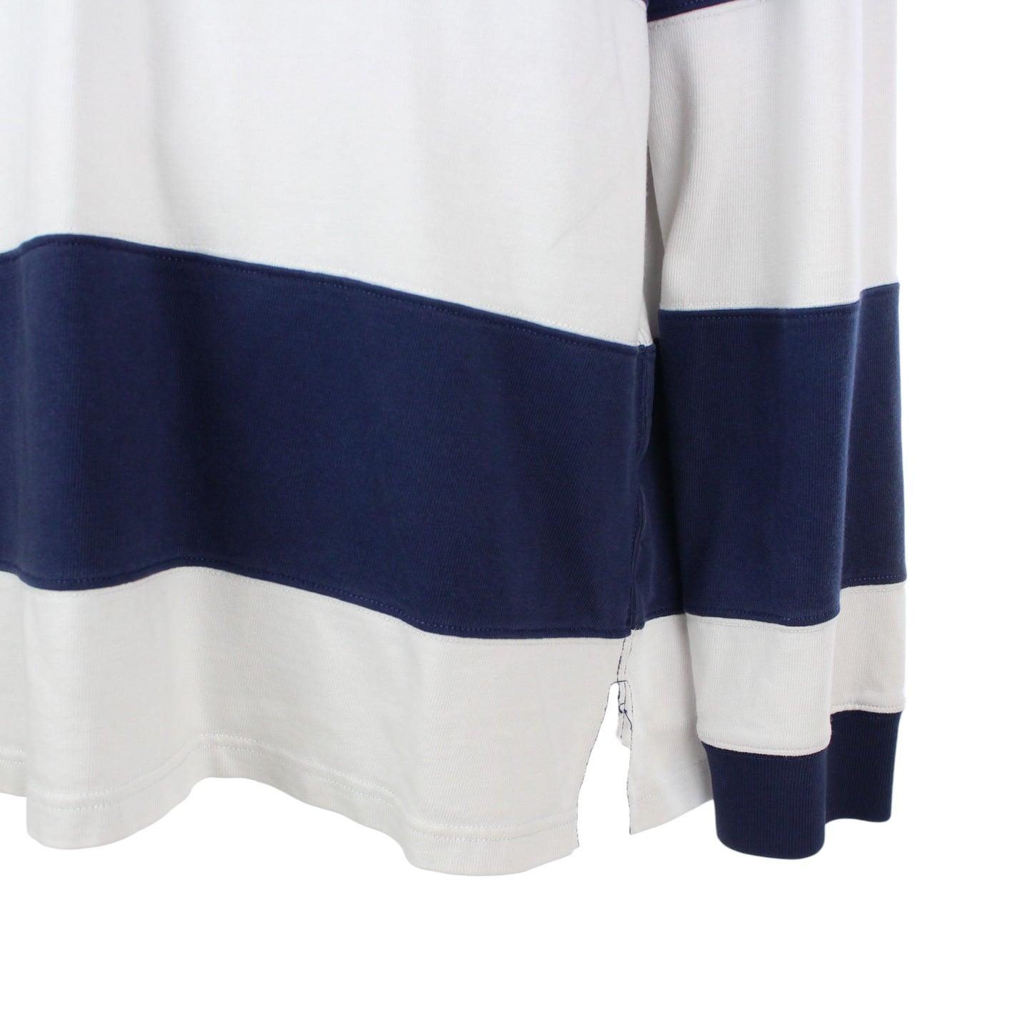 00s Polo Ralph Lauren White/Navy Rugby Shirt (XL)