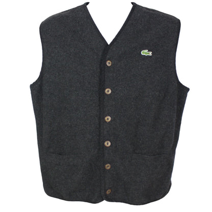 80s Chemise Lacoste Grey Sweater Vest (M)