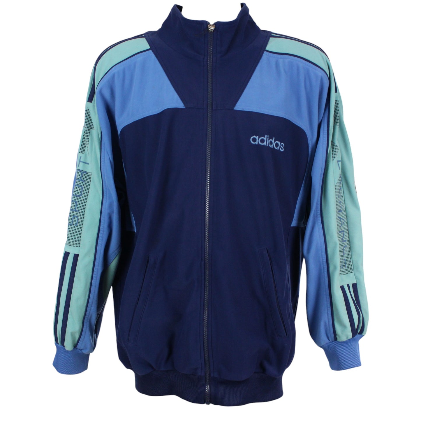 90s Adidas Blue Track Jacket (XL)