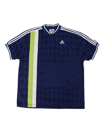 90s Adidas Navy Polyester T-Shirt (XL)