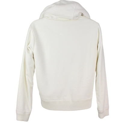 00s Animal White Heavy Fleece Lined Full Zip Hoodie (Womens UK 14)