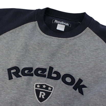 90s Reebok Grey Embroidered Sweatshirt (S)