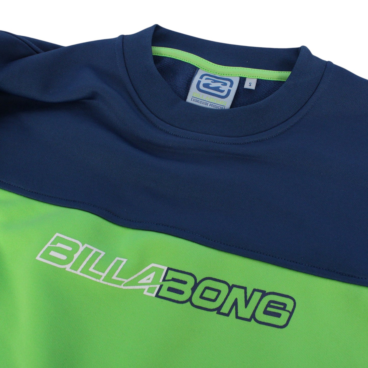 00s Billabong Green/Navy Polyester Sweatshirt (S)