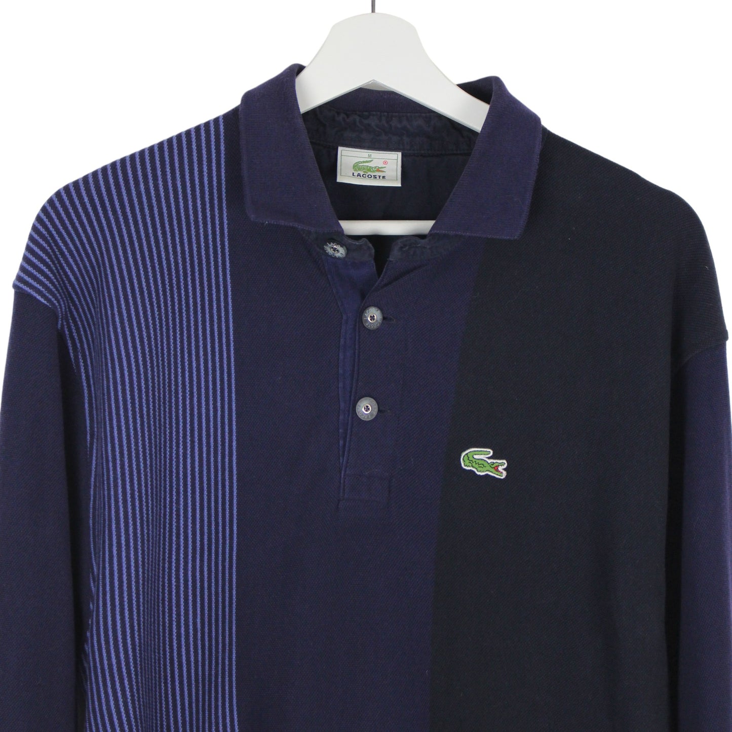 00s Lacoste Navy Heavyweight Rugby Shirt (M)