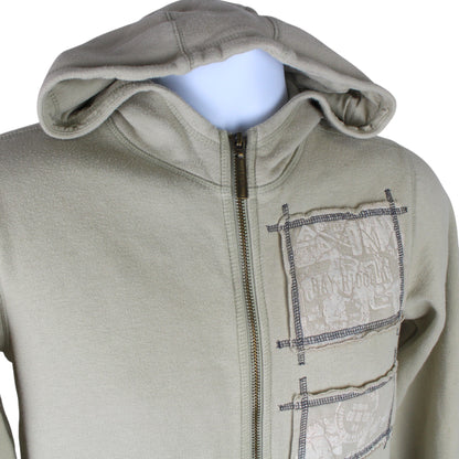 00s DKNY Cream Full Zip Hoodie (XS)