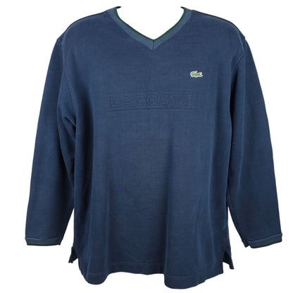 90s Lacoste Sport Navy Embroidered Sweatshirt (XL)