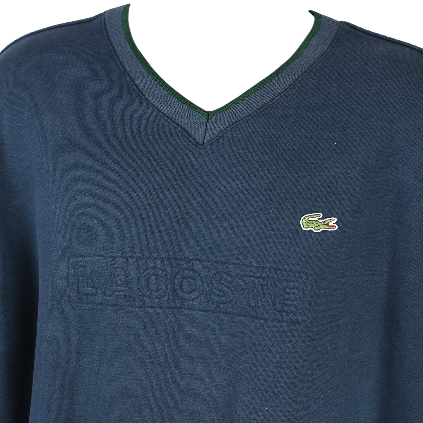 90s Lacoste Sport Navy Embroidered Sweatshirt (XL)