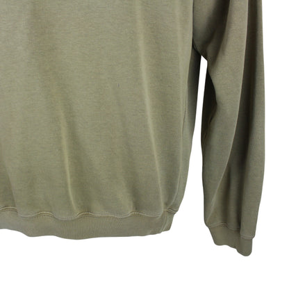 00s Nike Khaki Embroidered Sweatshirt (XS)