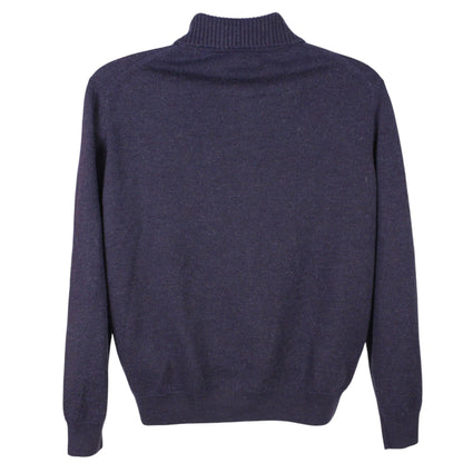 Lacoste Purple Wool Full Zip Knit Jumper (S)