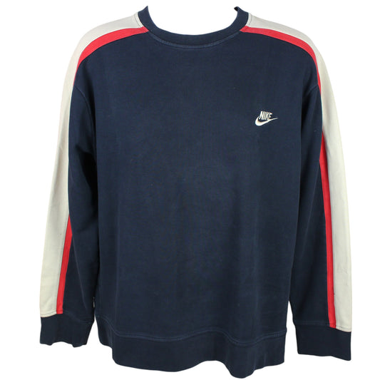 00s Nike Navy Embroidered Sweatshirt (L)