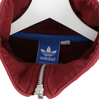 Adidas Red Cotton Track Jacket (S)