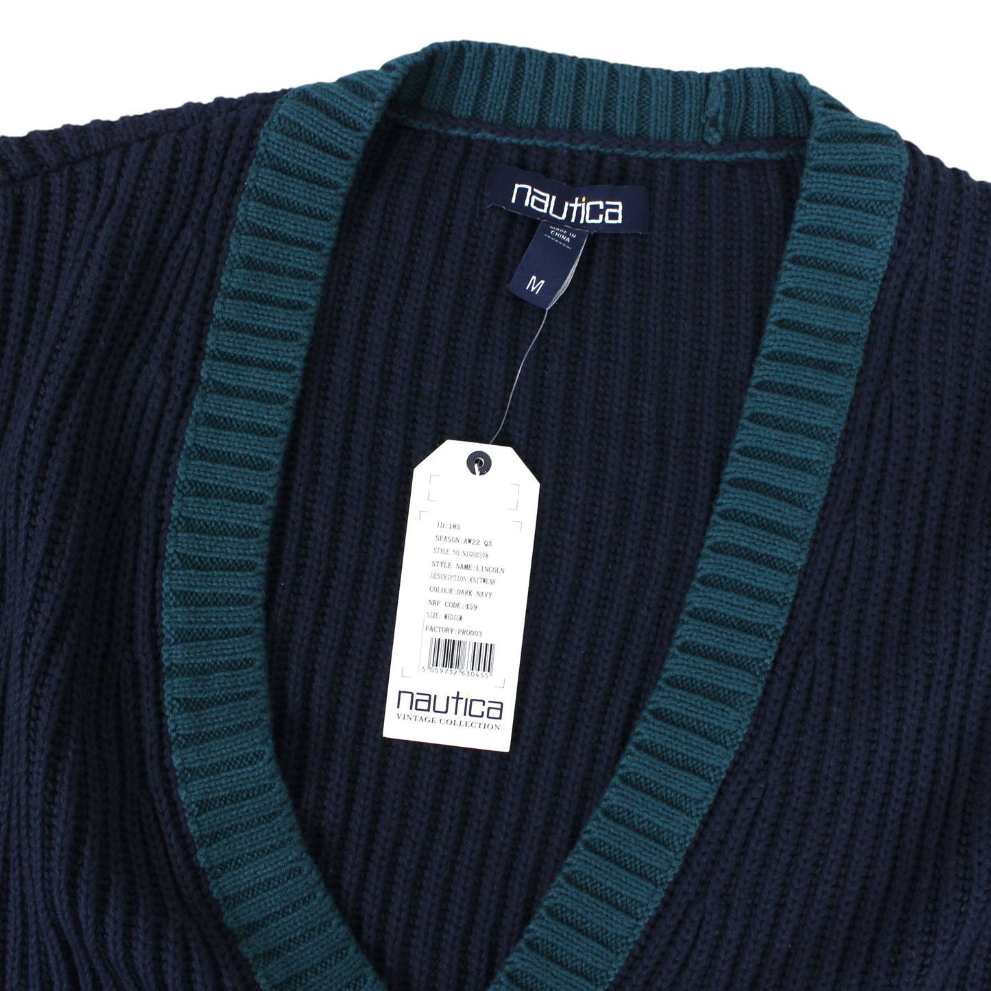 Nautica Navy Chunky Knit Cardigan (L) New With Tags