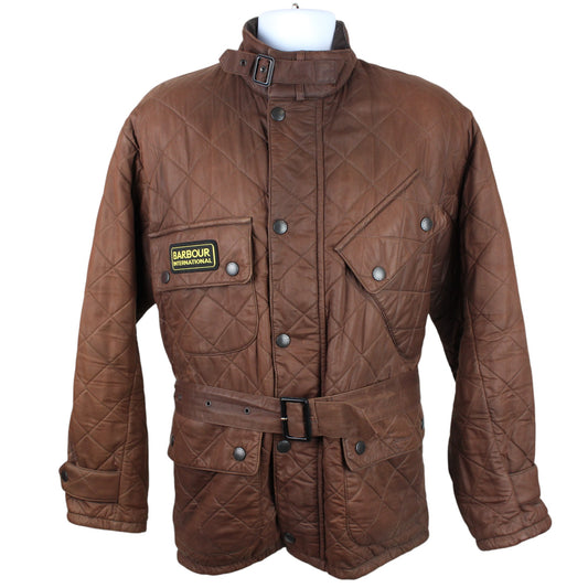 Barbour Brown Fleece Lined Quilted Jacket (M)