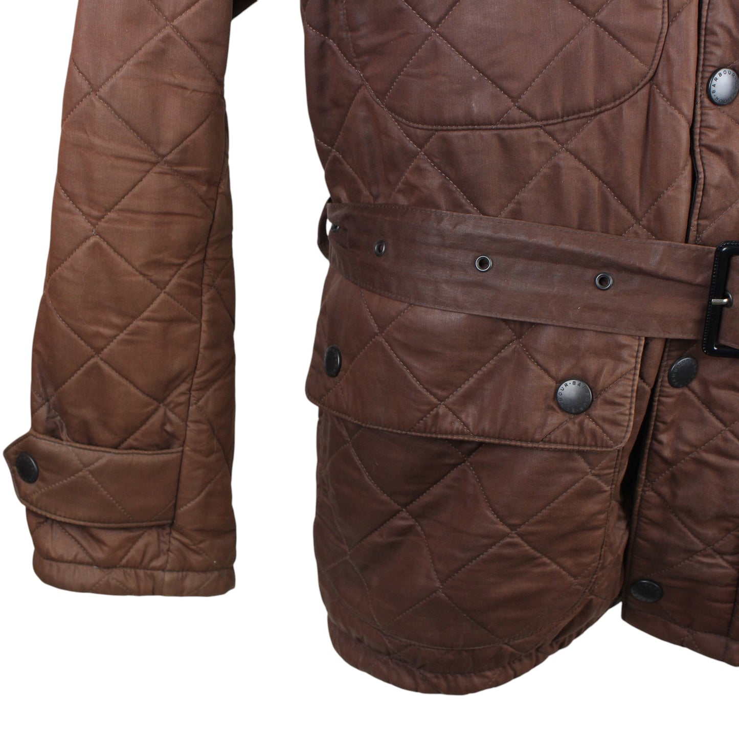 Barbour Brown Fleece Lined Quilted Jacket (M)