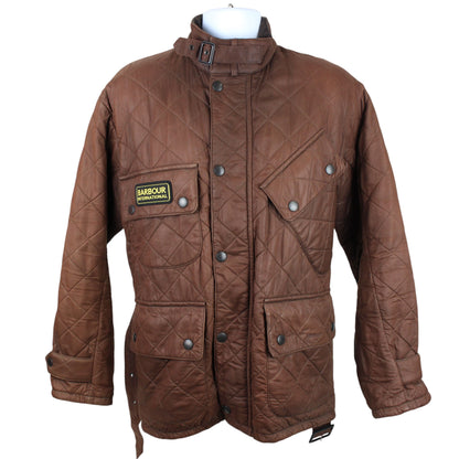 Barbour Brown Fleece Lined Quilted Jacket (M)