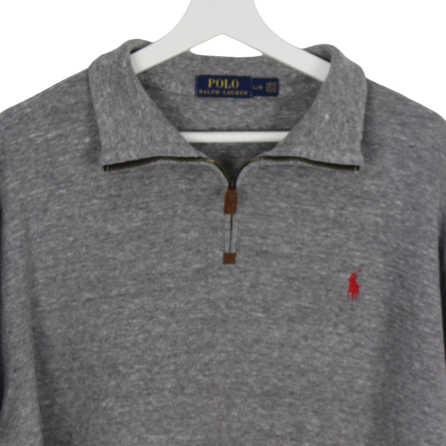 Polo Ralph Lauren Grey 1/4 Zip Sweatshirt (L)