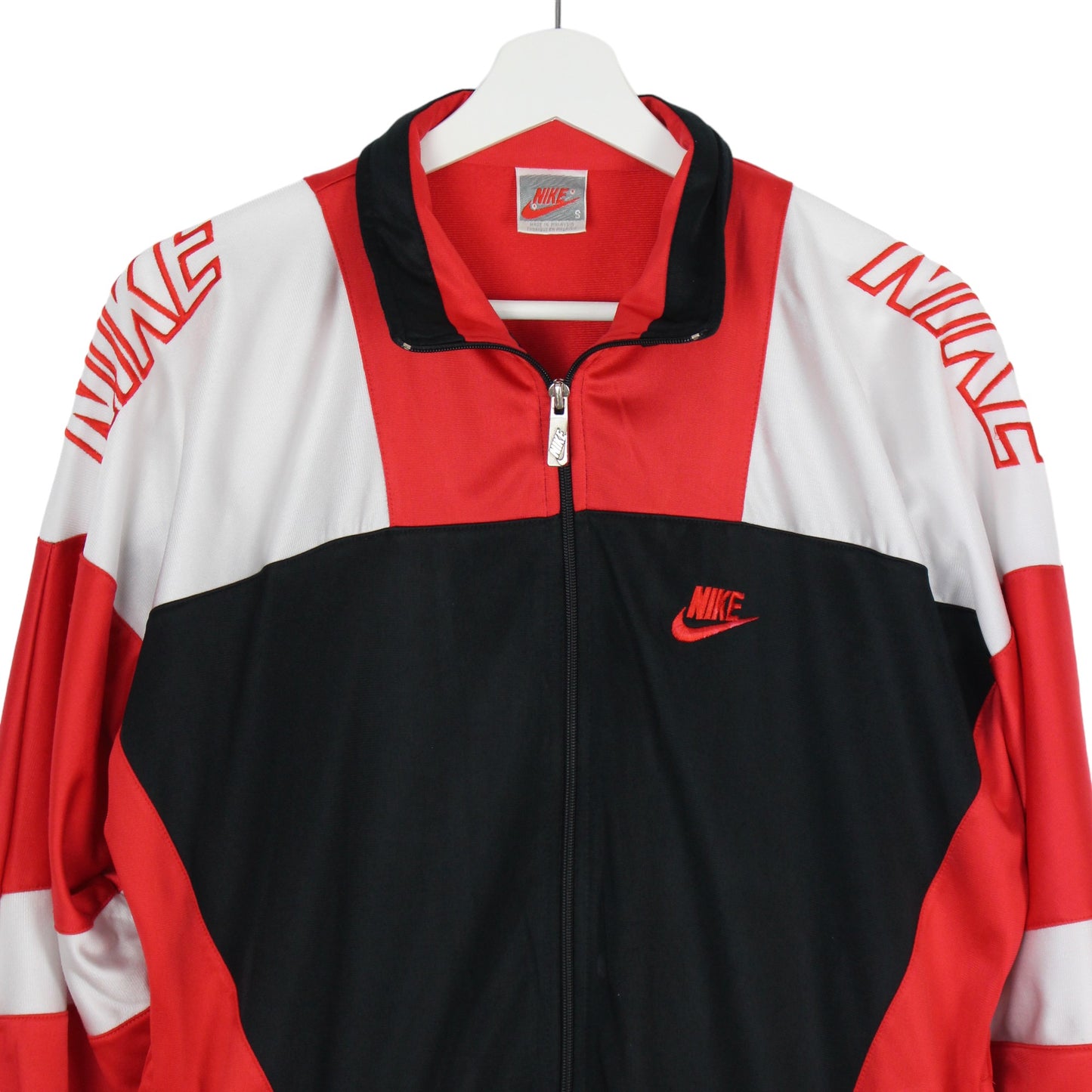 90s Nike Black/Red Track Jacket (M)