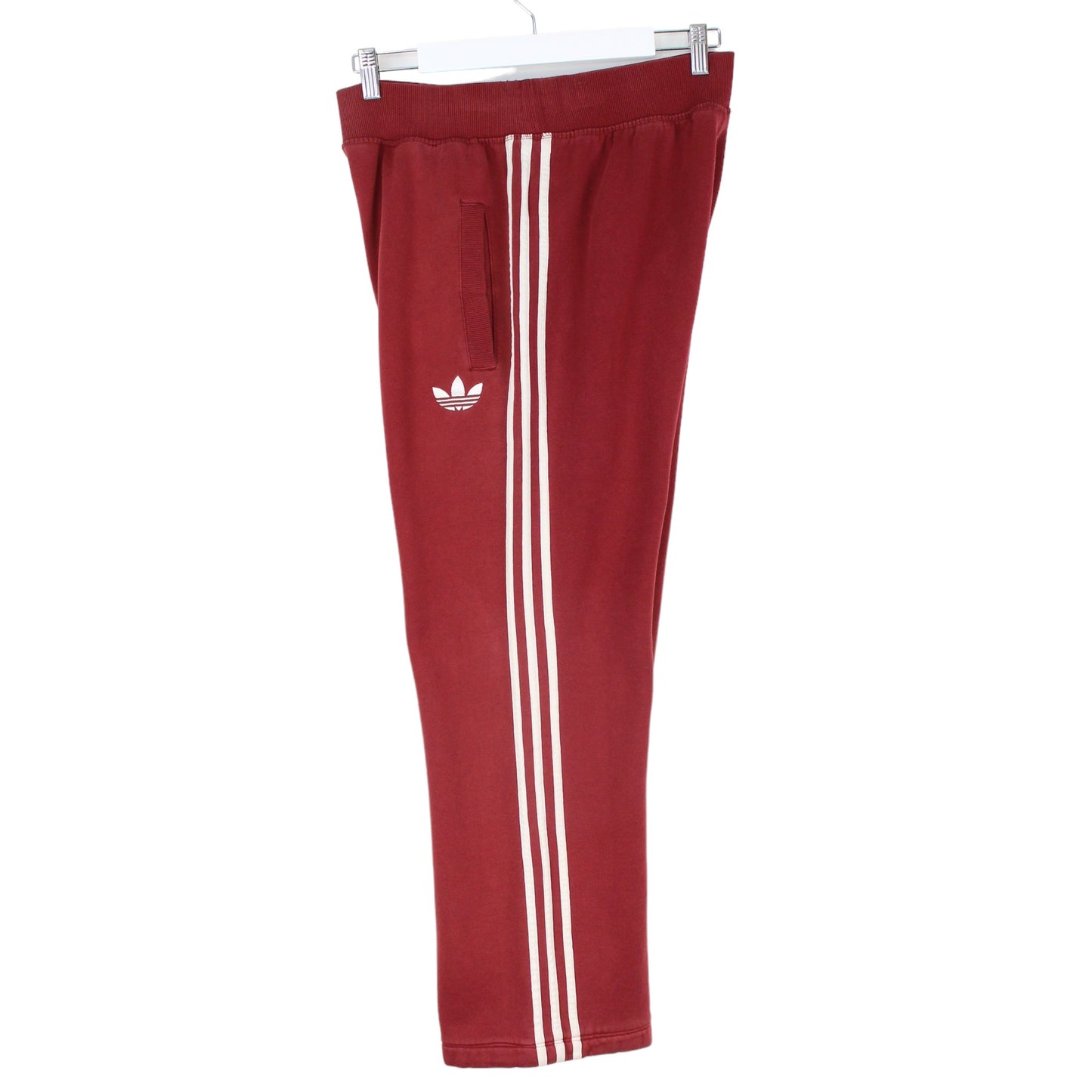 Adidas Red Cotton Tracksuit Bottoms (M)