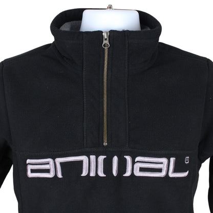 Animal Black Heavy Pile 1/4 Zip Fleece (S)