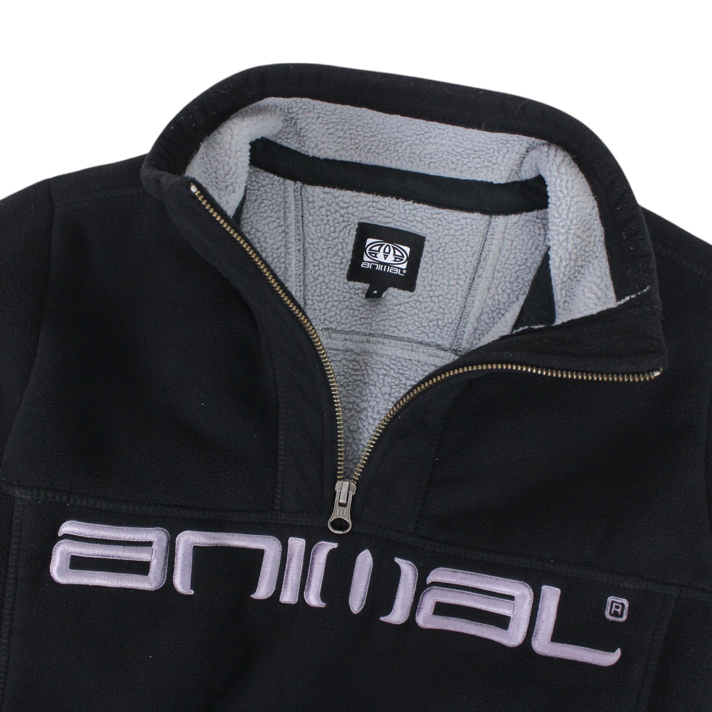 Animal Black Heavy Pile 1/4 Zip Fleece (S)