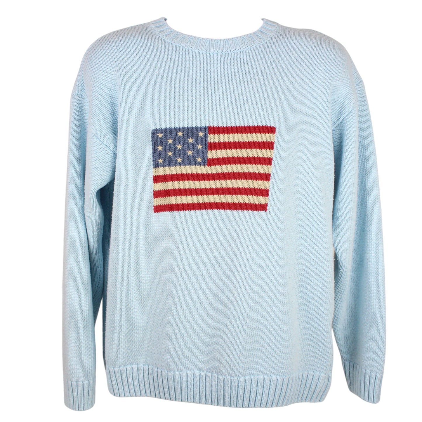 USA Flag Blue Heavy Knit Jumper (M)