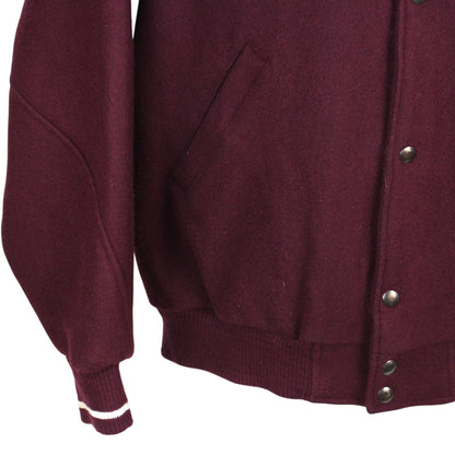 90s Texas A & M Burgundy Heavy Varsity Jacket (L)