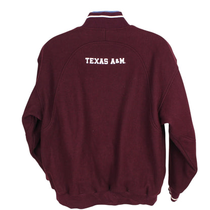 90s Texas A & M Burgundy Heavy Varsity Jacket (L)