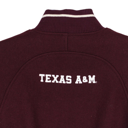 90s Texas A & M Burgundy Heavy Varsity Jacket (L)