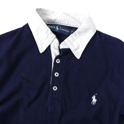 00s Polo Ralph Lauren Navy Rugby Shirt (S)