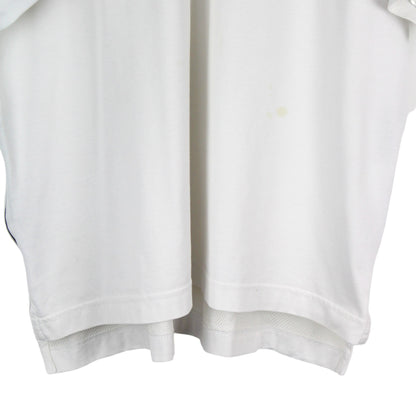 Nike White Embroidered 1/4 Zip T-Shirt (L)