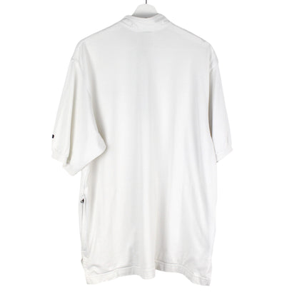 Nike White Embroidered 1/4 Zip T-Shirt (L)